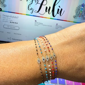 925 Sterling silver evil eye bracelet • Delicate evil eye bracelet for protection • minimalist bracelet • Nazar evil eye • protection bracel