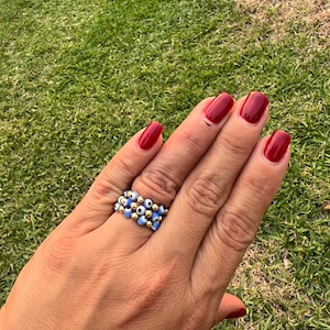 Anillo de mal de ojo hecho a mano: joyería protectora bañada en oro o plata