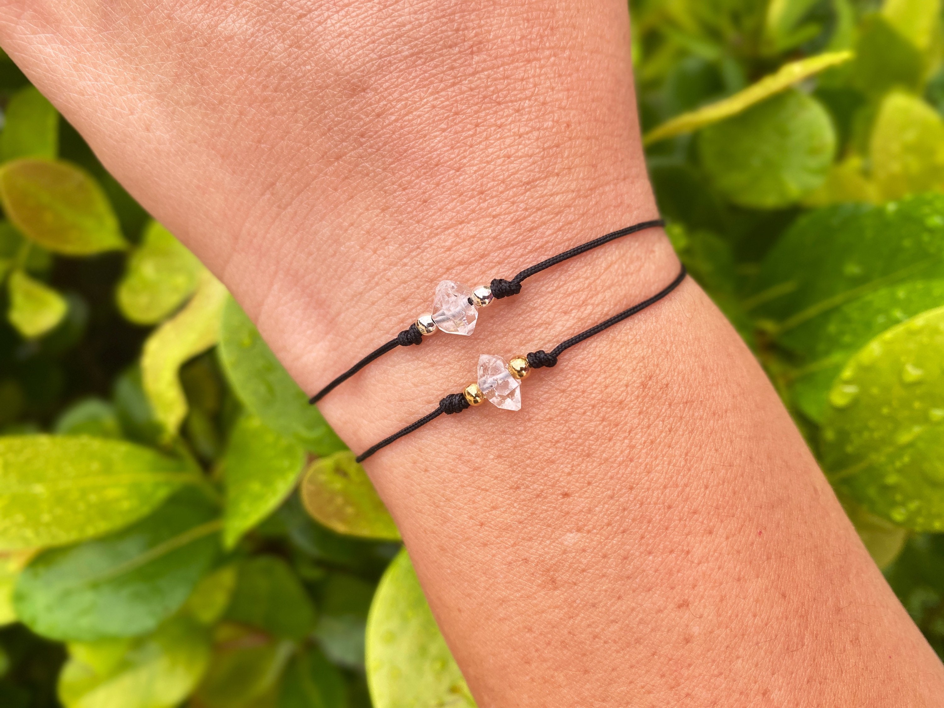 AAA Herkimer  Diamond Bracelet • Dainty  Bracelet •Adjustable Bracele…