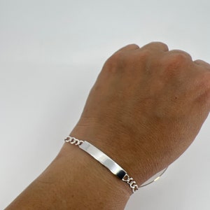 Sterling Silver Figaro Chain Bracelet - Men&#39;s 925 Silver Jewelry