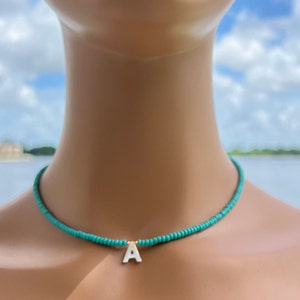 Personalized name necklace • Mother of pearl letter necklace • Personalized gift for her •name jewelry• initial name necklace