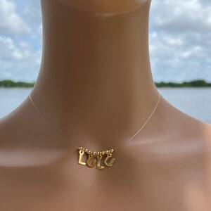 Personalized name necklace, Gold letter necklace, personalized gift for her, name jewelry, initial name necklace