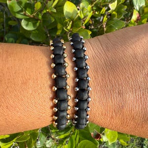 Black Azabache Bracelet, Adjustable Bracelet, Gold Filled Bracelet , Silver Filled ,Bracelet, Unisex Bracelet, Genuine Azabache ,Jet Stone .