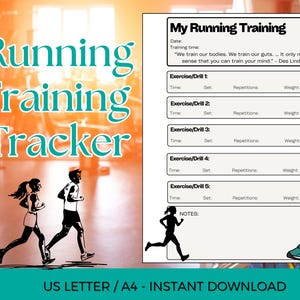 Printable Running Training Tracker – Coach Planner & Athlete Workout Log, Digital Training Plan, great for Marathon and Cross Country
