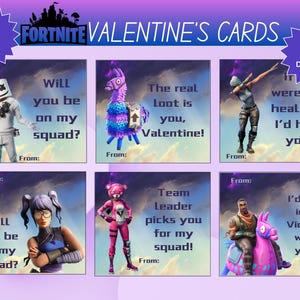 Cartes de Saint-Valentin à imprimer pour la classe | Cartes de Saint-Valentin pour enfants | PDF | Saint-Valentin de professeur | Cartes de Saint-Valentin dans le jeu vidéo Fort Nite