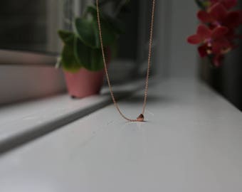 Dainty Rose Gold Heart Necklace