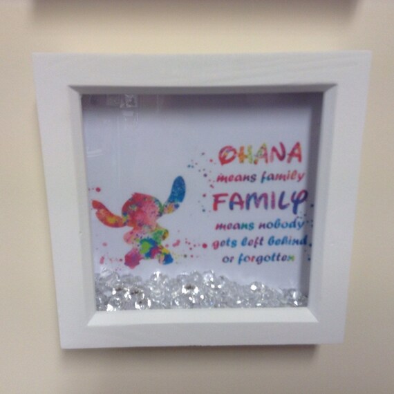 Disney Water Colour Stitch Ohana Means Family