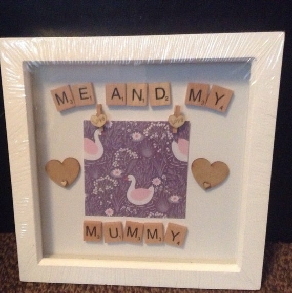 Personalised Me And My Mummy Scrabble Box Photo Frame Letters Mother S Day Birthday Gift