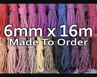 16m X 6mm Shibari Jute Rope - Made to Order