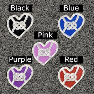 Shibari Enamel Heart Pin