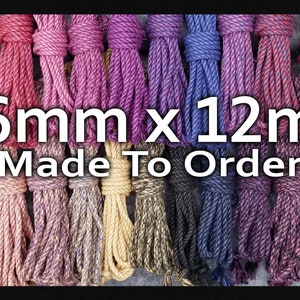 May include: A variety of colors of 6mm thick rope, each 12 meters long. The rope is made to order.
