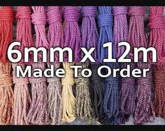 Peut inclure: Assortiment de cordes de 6 mm d'épaisseur, chacune de 12 mètres de long. La corde est faite sur commande.