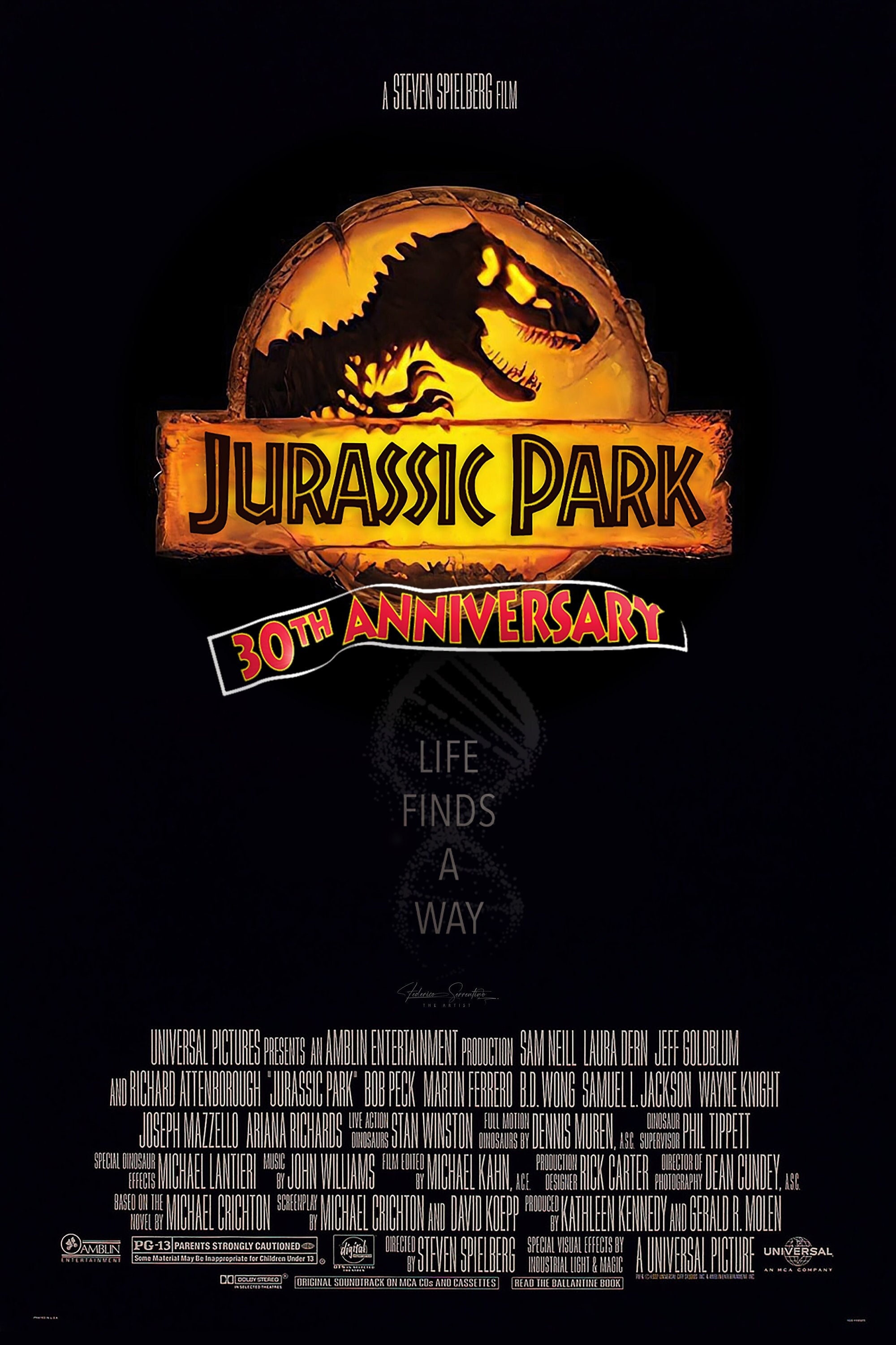 Jurassic Park 30th Anniversary Poster Jurassic Park 30th Etsy Canada