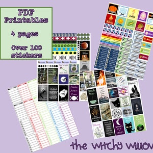 100+ Pagan Witch Planner Stickers- PRINTABLE PDF