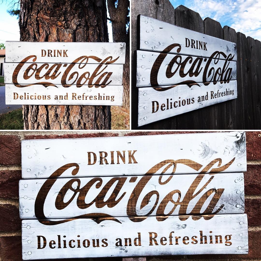 CocaCola Vintage Wood Sign / CocaCola Sign / Vintage Coke