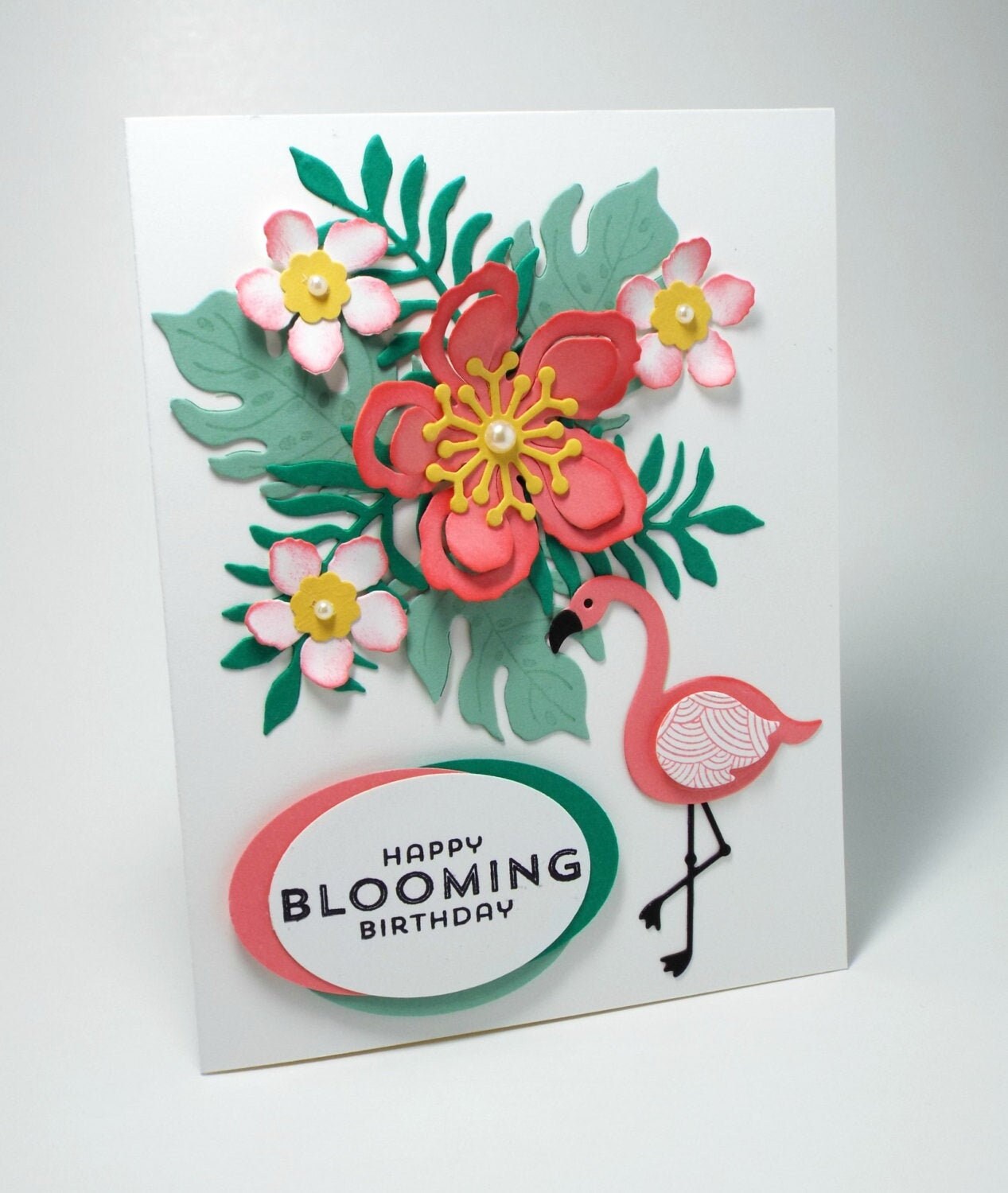 Personalised Editable Flamingo Birthday Card For Her