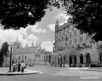 Presidentieel Paleis, straatbeeld, Havana, Cuba, Vintage originele foto, 1950's foto's, historische foto's, beeldende kunst fotografie, muur decor