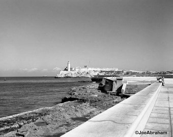 El Malecon Boardwalk, Havanna, Kuba, Vintage original Fotografie, 1950 Fotos, historische Fotos, Fine Art Fotografie, Wand-Dekor