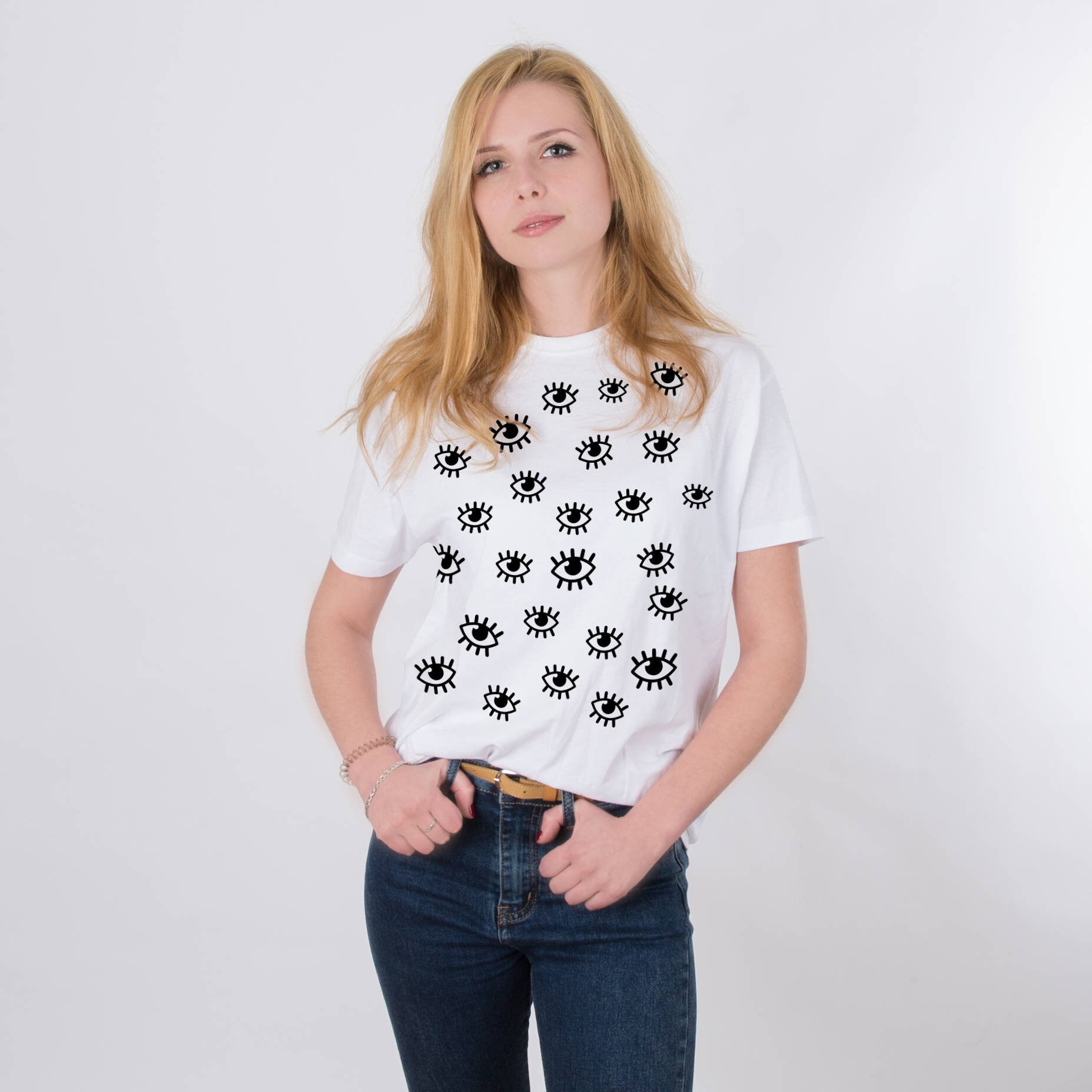 designer t shirt with eyes