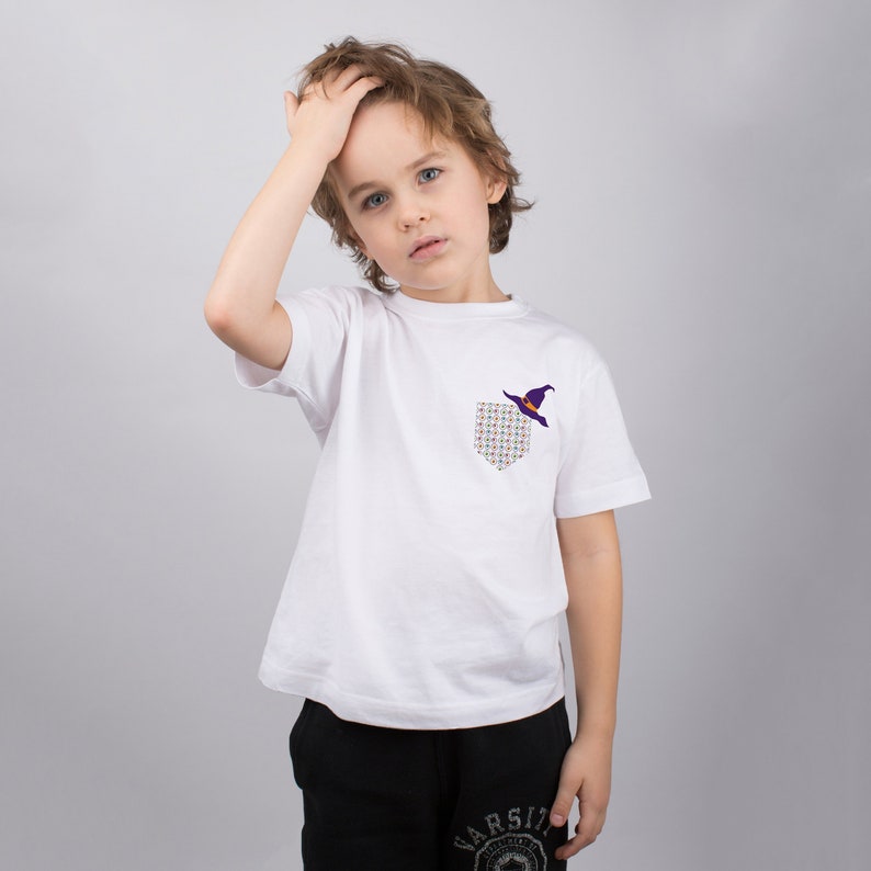 Witch Hat Shirt Valentines Day Clothes Witch T Shirt Kids Outfit Children Outdoor Cute Tshirt Family Look Graphic Tee Unisex Clothing PA1345