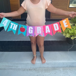 Back To School | First Day Of School Banner | Classroom Banner | Kindergarden | First Grade | Second Grade Banner | Fourth Grade Banner |