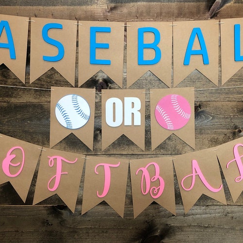 Gender Reveal Softball Etsy