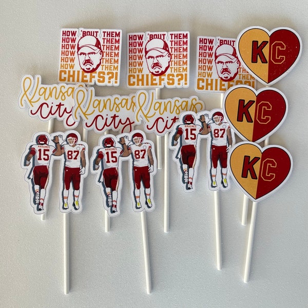 Kansas City Chiefs Cupcake Toppers Etsy