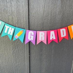 Back To School | First Day Of School Banner | Classroom Banner | Kindergarden | First Grade | Second Grade Banner | Fourth Grade Banner |