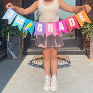 Back To School | First Day Of School Banner | Classroom Banner | Kindergarden | First Grade | Second Grade Banner | Third Grade Banner |
