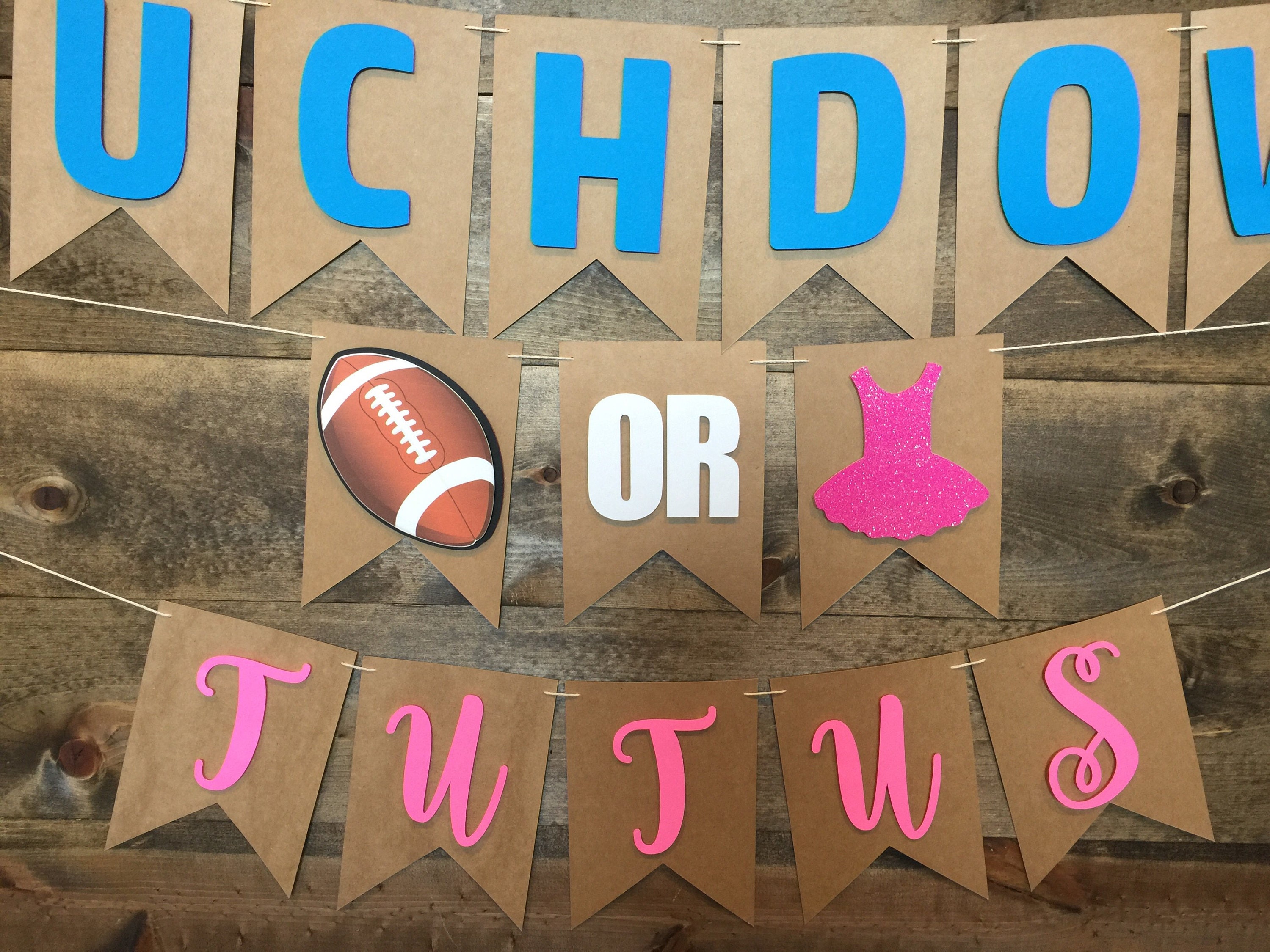 Touchdowns Or Tutus Touchdowns or Tutus Banner Gender | Etsy