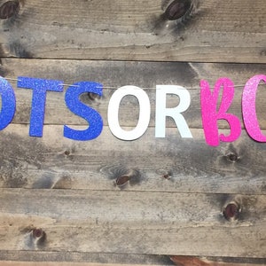 BOOTS or BOWS BANNER Boots or Bows Gender Reveal Banner Baby Shower ...