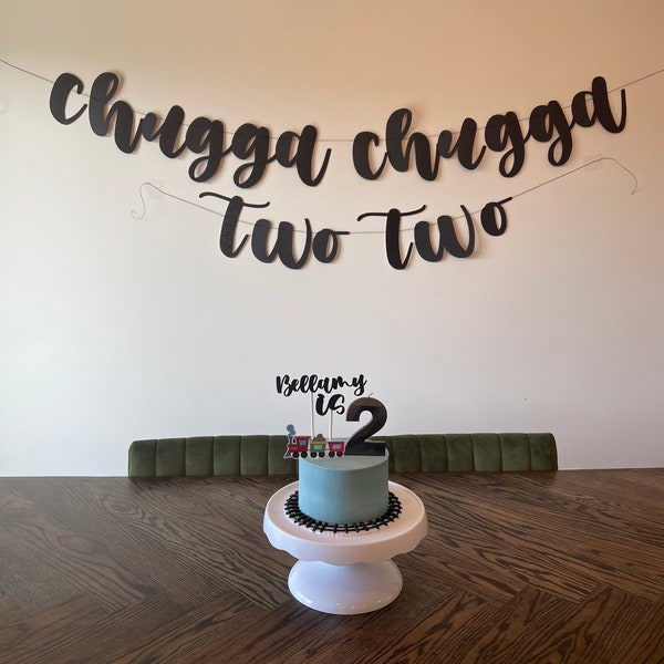 Chugga Chugga Two Two | Chugga Chugga Two Two Banner | Second Birthday Banner | Chugga Chugga Choo Choo Decorations | Train Decorations