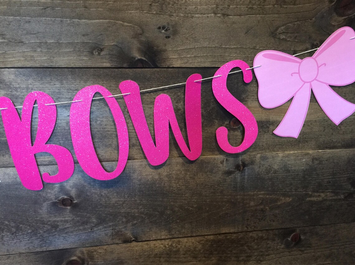 BOOTS or BOWS BANNER Boots or Bows Gender Reveal Banner Etsy