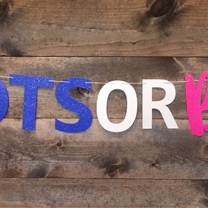BOOTS or BOWS BANNER Boots or Bows Gender Reveal Banner Baby Shower ...