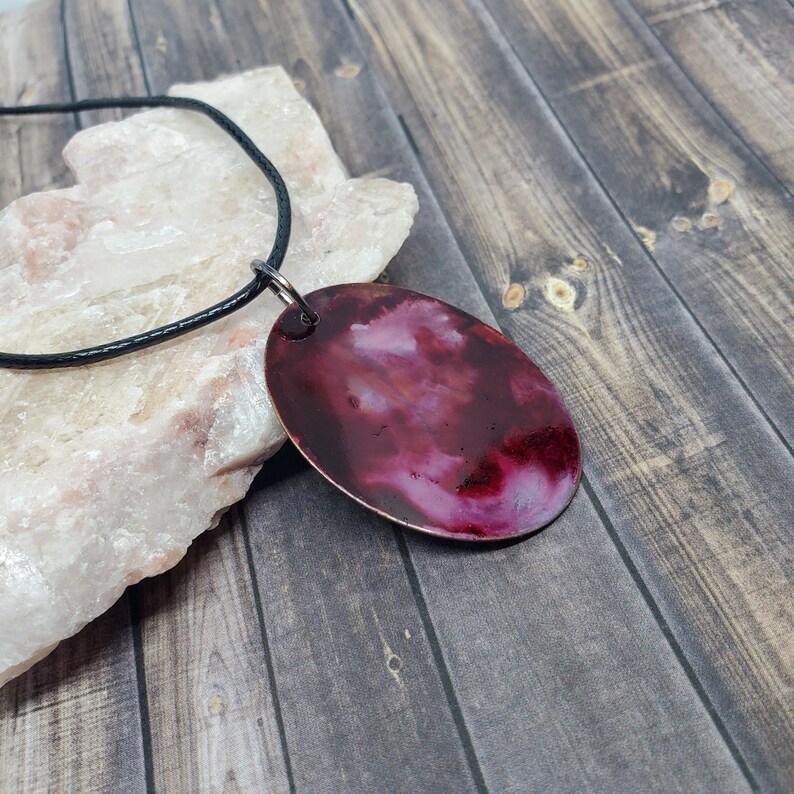 Peony Inked Copper Necklace