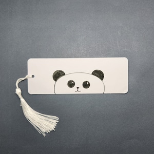 Hand Painted Panda Bookmark, animal bookmark, panda lovers, anime,