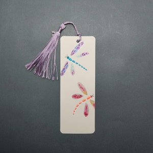 Hand Painted Dragonfly Bookmark, dragonflies bookmark, bugs, gift under 5