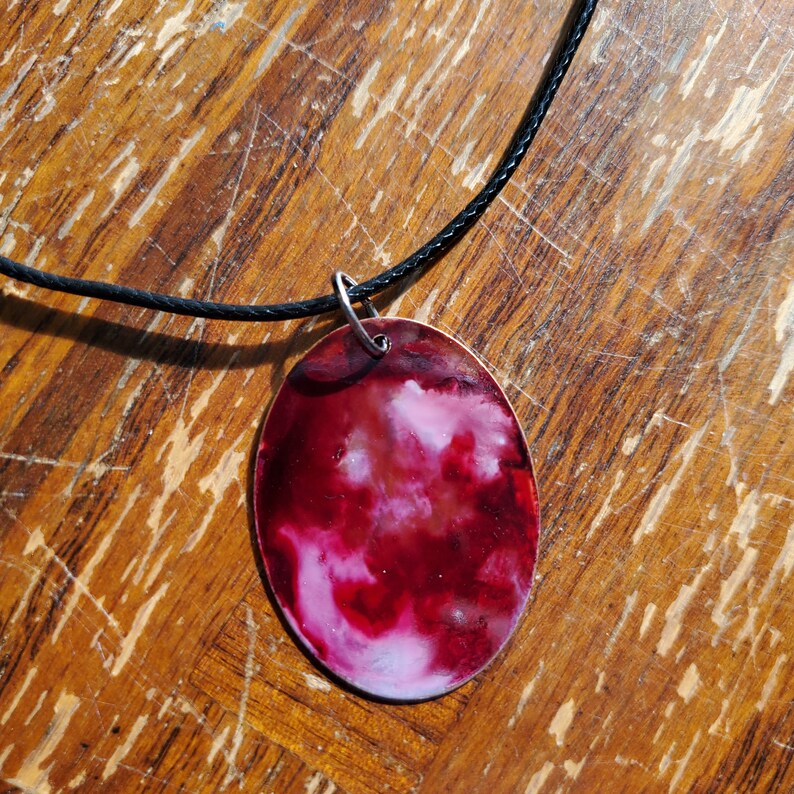 Peony Inked Copper Necklace