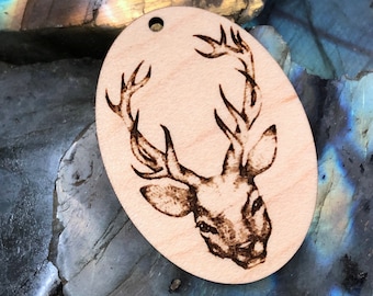 Stag Wooden Pendant