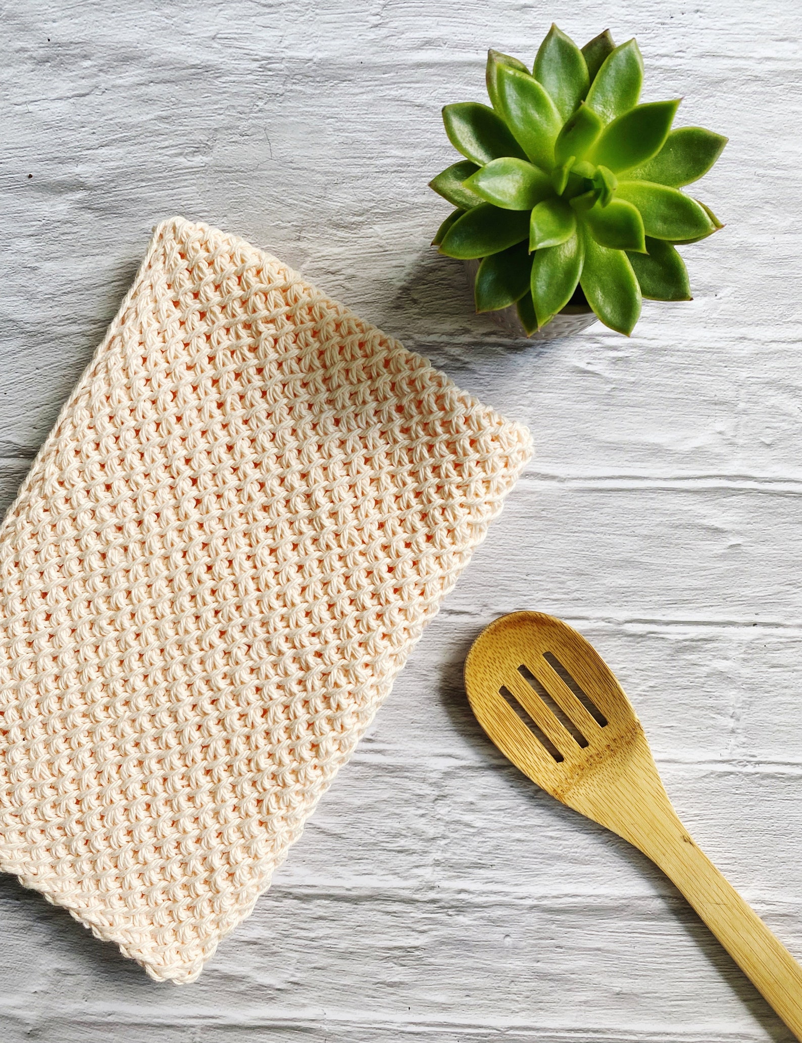 Leni Washcloth & Dish Towel Tunisian Crochet Pattern Etsy