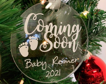 baby coming soon christmas ornaments