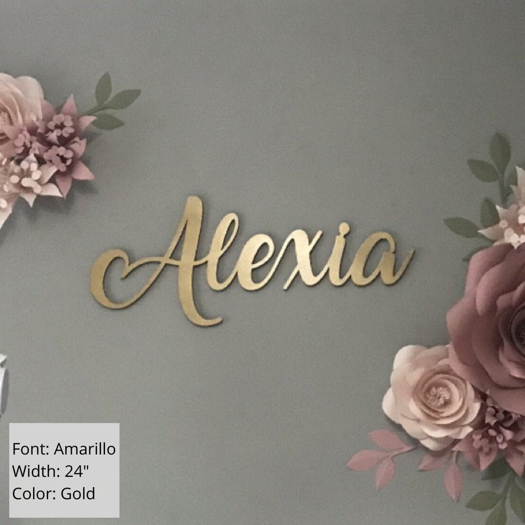 Wooden Name Sign | Custom Baby Name Sign| Wooden Wall Art | Nursery W…