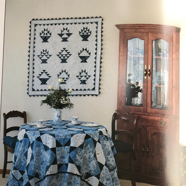 A Romance With Blue & White, Guide to Making Blue and White Quilts, Softcover Quilting Book, Sharon Rexroad-Ericson, 1995