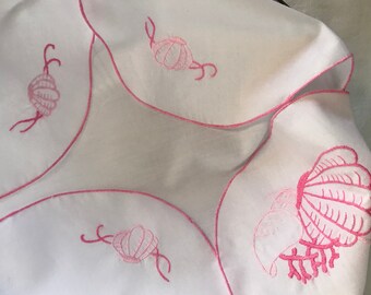 Give Us This Day Our Daily Bread Embroidered Linen Bun//Bread Warmer Cloth