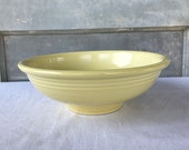 Vintage Yellow Fiesta Pedestal Serving Bowl, Fiesta Dinnerware, Fiestaware, Homer Laughlin China, 64 oz.