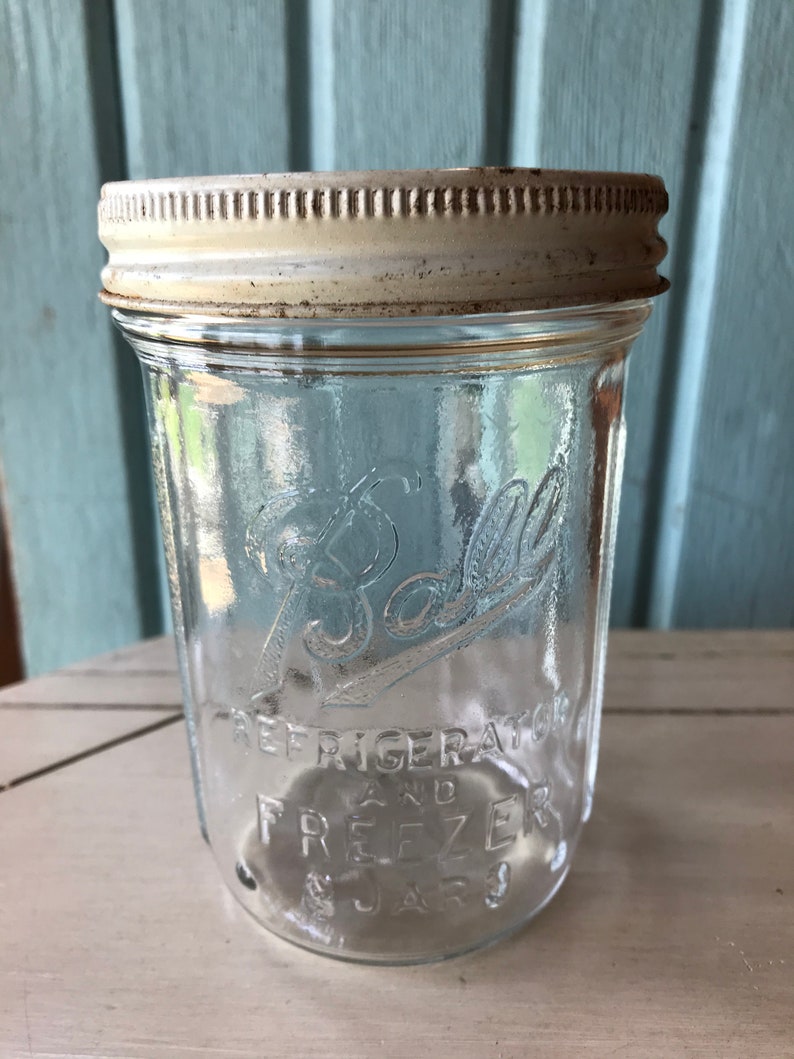 Vintage Ball Refrigerator and Freezer Jar Clear Pint Glass Etsy