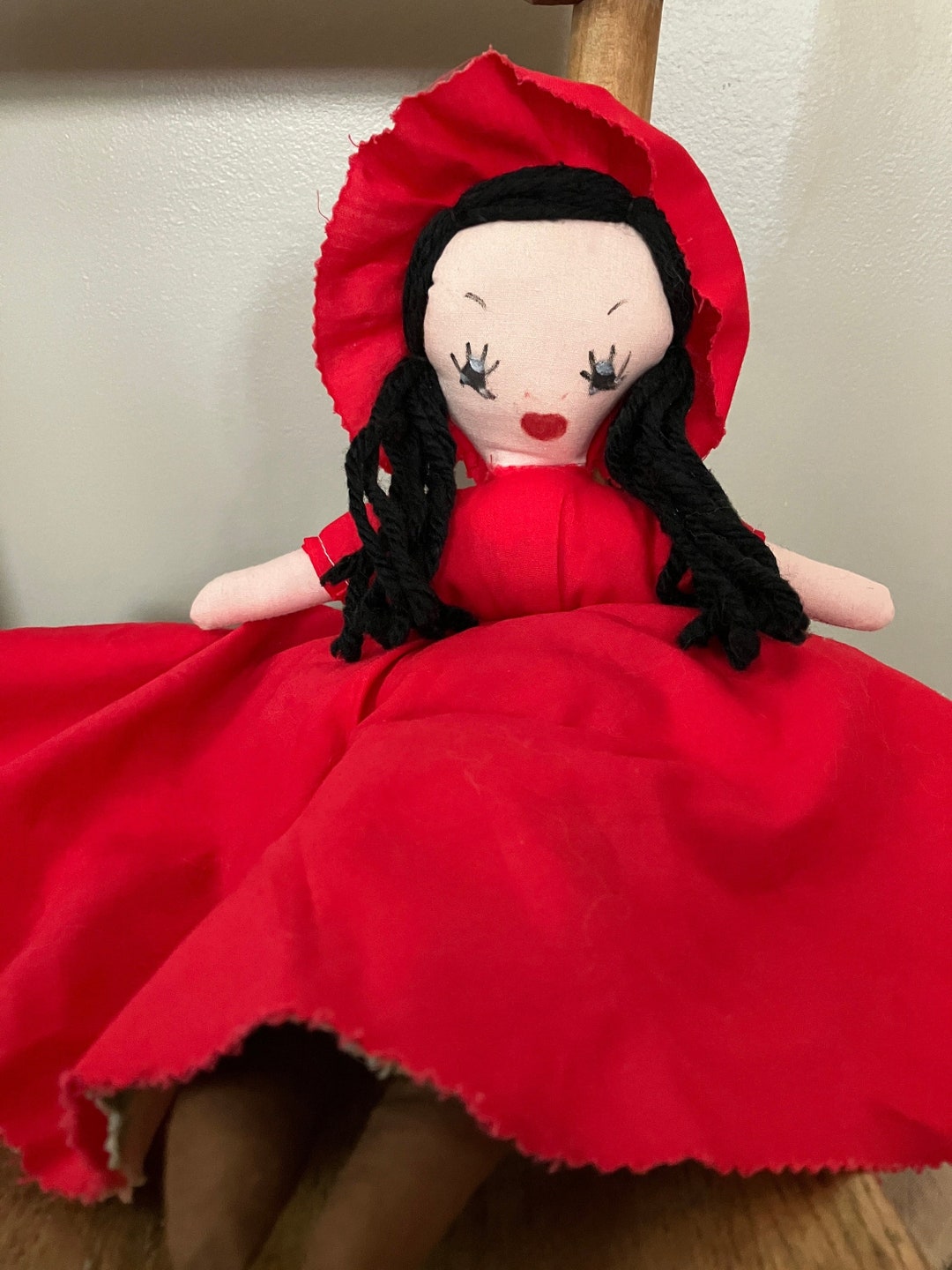 Fun Handmade Red Riding Hood Upside Down Doll, Unique Vintage ...