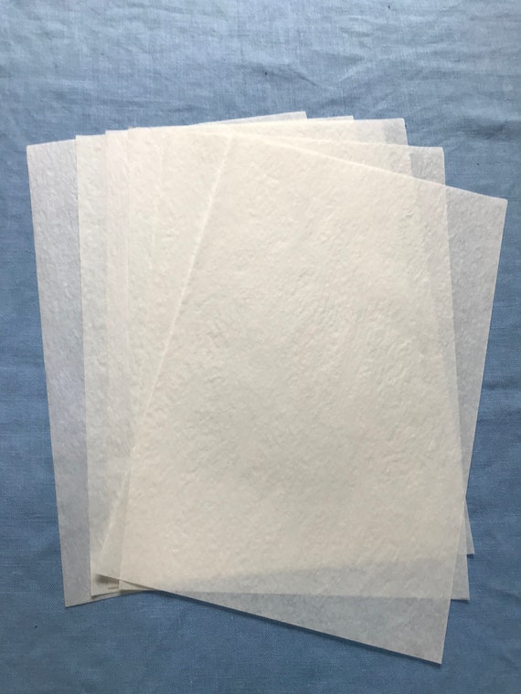 Vintage Typewriter Paper, Onionskin Paper, 6 Sheets Thin Paper, 9