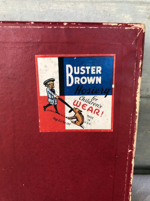 VINTAGE ADVERTISING <strong>BUSTER BROWN SHOE BOX</strong> NEW OLD VINTAGE ADVERTISING <strong>BUSTER BROWN SHOE BOX</strong> NEW OLD