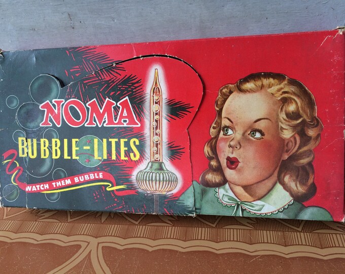 Vintage NOMA Bubble Lights, Christmas Tree Bubble Lights, Decoration